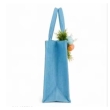 blue jute gift bag side angle transparent
