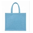 handmade jute bag blue color