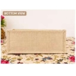 beige jute gift bag side angle transparent