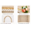 jute gift bag with clear transparent front panel