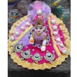 laddu gopal janmashtami poshak purple pink zardozi work