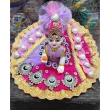 laddu gopal designer dress front purple pink