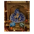 laddu gopal silk satin poshak front multicolor