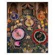 Krishna idol dress with floral border and matching pagdi, multicolor poshak