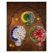 multicolor laddu gopal dress with stone booti and ribbon flowers