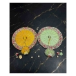 close up floral embellished yellow green laddu gopal dress