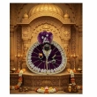 front view deep purple laddu gopal poshak embellished border