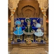side view multicolor laddu gopal floral stone embroidered dress