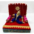 red singhasan for Laddu Gopal idol seating in pooja mandir
