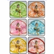 front view multicolour tie dye silk ladoo gopal poshak dress