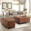 brown ottoman bench sofa with storage for bedroom living room