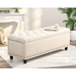 cream ottoman bench sofa with storage for bedroom living room