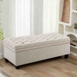 cream upholstered ottoman with storage Cassina 51 by The Furnishery
