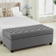 grey upholstered ottoman with storage Cassina 51 by The Furnishery