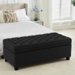 black upholstered ottoman with storage Cassina 51 by The Furnishery