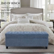 blue upholstered ottoman with storage Cassina 51 by The Furnishery