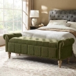 side view green ottoman bench sofa storage furniture