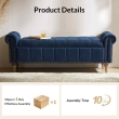 blue ottoman storage bench Georgia 58 by The Furnishery