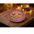 decorative kumkum plate with lotus design in gold finish