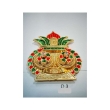 top view gold kankavati plate kalash motif design