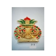 side view gold kankavati plate 4x4 inch kumkum holder