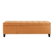 orange tufted ottoman bench Idalynn 50 by The Furnishery