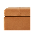 side view orange tufted ottoman bench sofa seating