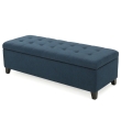blue tufted ottoman bench Idalynn 50 by The Furnishery