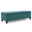 side view t blue tufted ottoman bench sofa seating