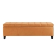 orange tufted ottoman bench Idalynn 50 by The Furnishery