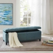 side view t blue tufted ottoman bench sofa seating