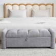 open storage grey ottoman bench box modern furniture