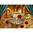 elegant twin peacock kumkum plate for festive gifting and pooja use