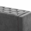 close up grey velvet fabric ottoman soft upholstery texture