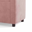 front view pink velvet ottoman bench with storage