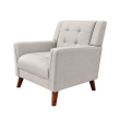 front view beige Greenmont chair modern living room chair