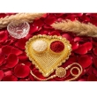 decorative heart shaped kumkum plate with stone embellishments