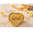 compact 3.5 inch heart shaped kankavati kumkum plate