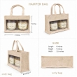 jute bag with floral patch and lace work design for stylish gifting