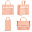 bridal hamper handmade transparent jute bag lace work tote bag by L.G. Creations