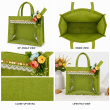 handmade jute transparent tote bag for gift packaging and daily use