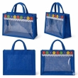 handmade transparent jute return gift bag lace work tote bag by L.G. Creations