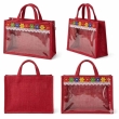 handmade transparent jute gift bag with zip closure by L.G. Creations
