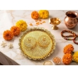 gold kumkum kankavati plate for pooja ceremonies and rituals