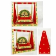 royal red and gold meenakari jhula swing for deity idols