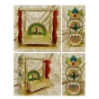 gold and white meenakari jhula swing for deity idols