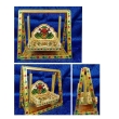 handcrafted double peacock throne swing jhula for Laddu Gopal