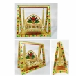wooden Laddu Gopal jhula with glossy finish and meenakari work