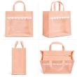 peach handmade jute bag aesthetic eco friendly tote for daily use