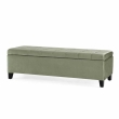 Idalynn 50 inch tufted ottoman bench sofa off green for bedroom and office